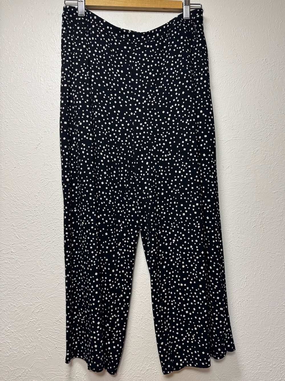 JJILL Wearever Full Leg Cropped Wide Pull On Comfortable Chic Pants